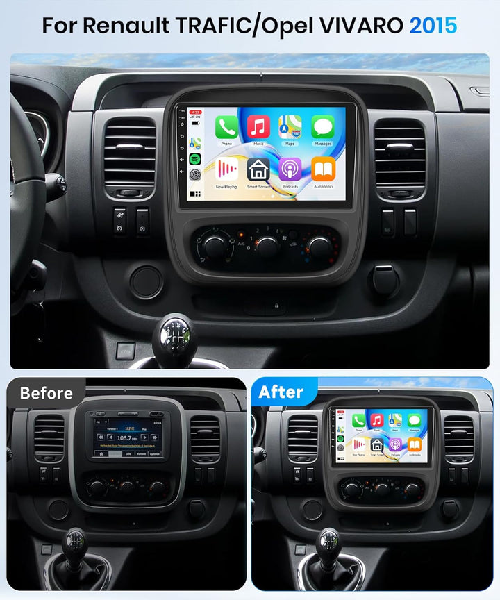 Rimoody 4G+64G 9" Android Autoradio für Renault Trafic Opel Vivaro B FIAT Talento Nissan NV300 Wirel