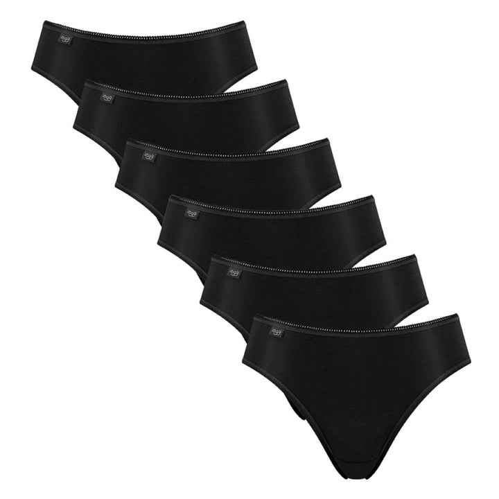 Sloggi Damen Slip (3er Pack) 48 6 X Schwarz, 48 6 X Schwarz