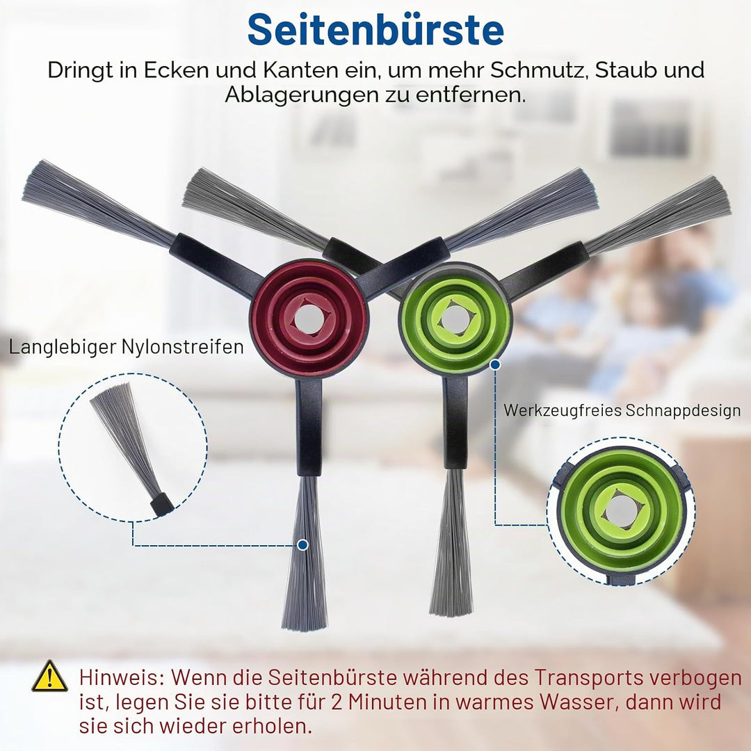 18 Stück Filterbürste Wischtuch Set für Ecovacs Deebot Ozmo 920 950, für Yeedi 2 Hybrid Staubsauger