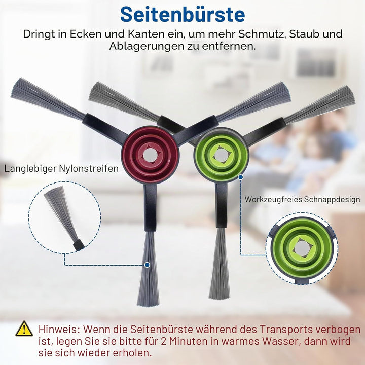 18 Stück Filterbürste Wischtuch Set für Ecovacs Deebot Ozmo 920 950, für Yeedi 2 Hybrid Staubsauger