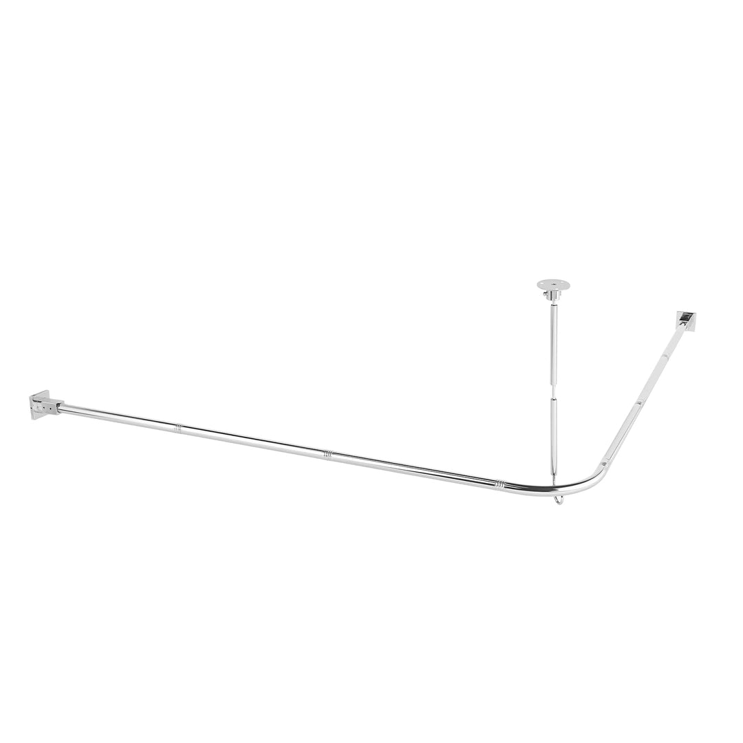 Misounda Gardinenstange 100-180cm Ausziehbar Edelstahl Vorhangstange, Ø 25mm, mit 12 Edelstahlring,