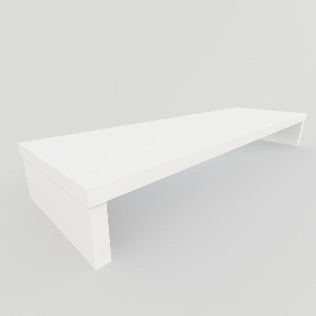 Henor Riser-Halterung für TV aus FSC® Holz 110 x 35 x 15 cm weiss. Unterstützt 60 kg. 110x35x15 Weis