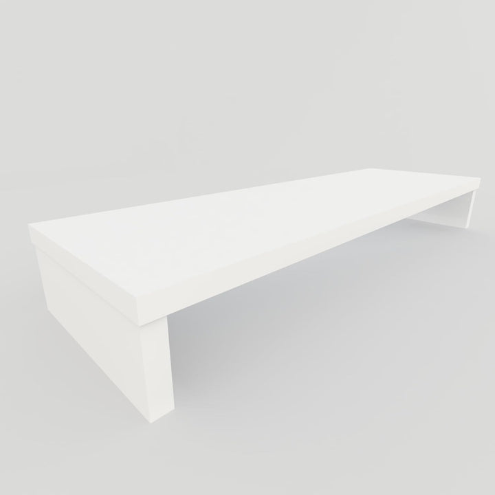 Henor Riser-Halterung für TV aus FSC® Holz 110 x 35 x 15 cm weiss. Unterstützt 60 kg. 110x35x15 Weis