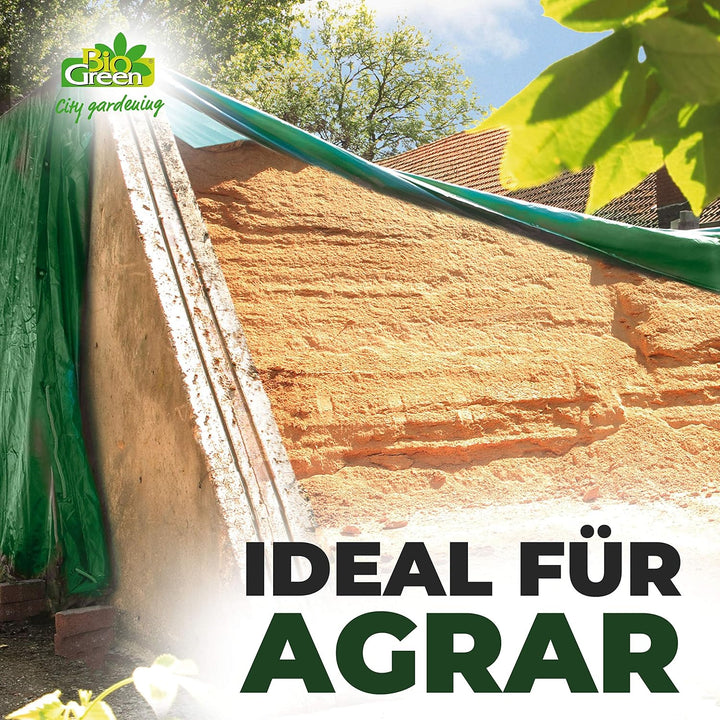 Rainexo Abedckung für Gartenmöbel - Tisch oval hochreissfest, 2.40 x 1.80 x 0.90 m, Grün
