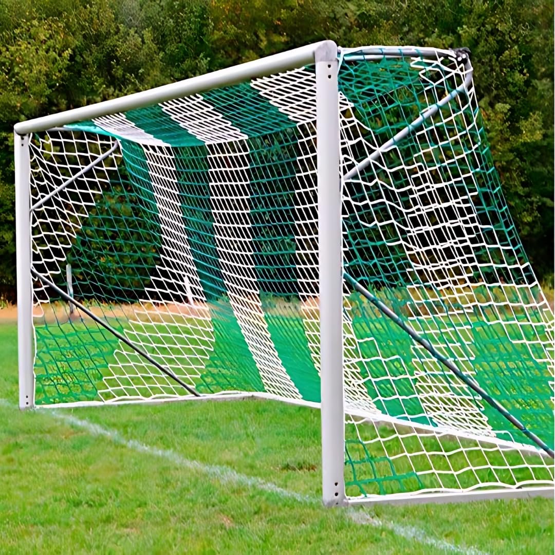 Fussball Tornetz Fussballtornetz 7,50 m x 2,50 m Tiefe Oben 0,80 unten 1,50 m Fussballnetz zweifarbi