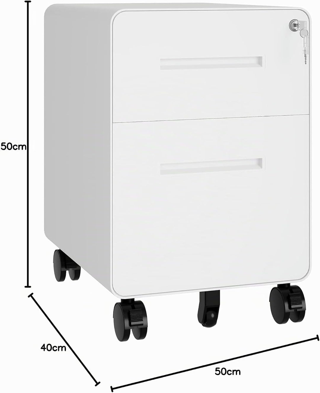 BISLEY Rollcontainer EasyRoll: mit 1 Schublade und 1 Hängeregistaturschublade/Bürocontainer weiss/Ro