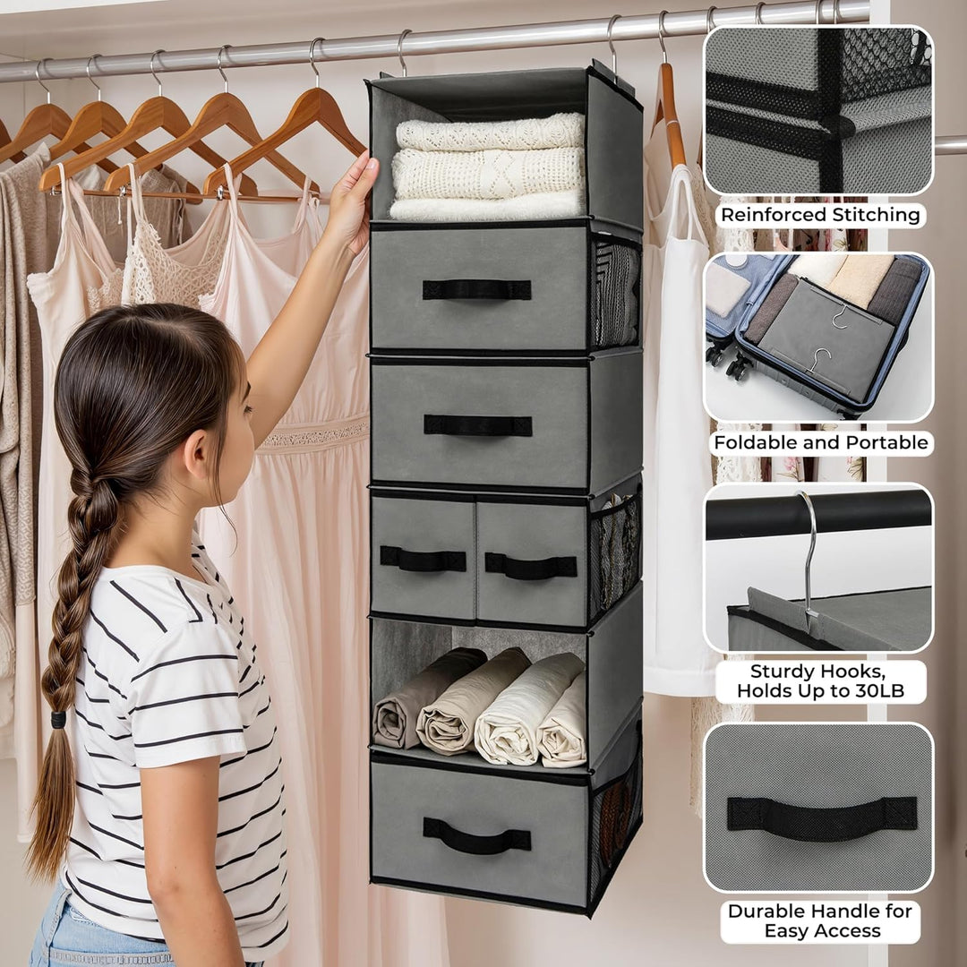GRANNY SAYS Hängeorganizer Tür mit 4 Taschen und Kleiderschrank Organizer Hängend