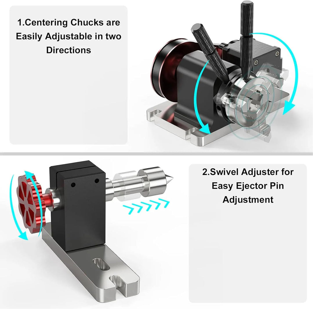 CNC-Drehmodul-Kit, CNC-Drehachse 4. Achse, Riemenuntersetzungsverhältnis: 4:1, Futterdurchmesser 4 M