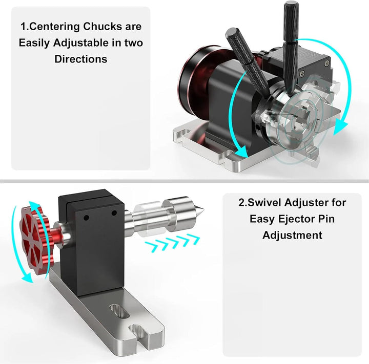 CNC-Drehmodul-Kit, CNC-Drehachse 4. Achse, Riemenuntersetzungsverhältnis: 4:1, Futterdurchmesser 4 M