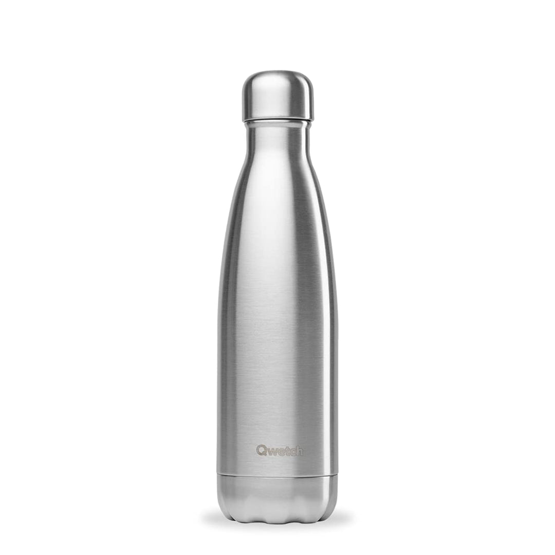 QWETCH Isotherme Flasche 500 ml Edelstahl, 500 ml Edelstahl