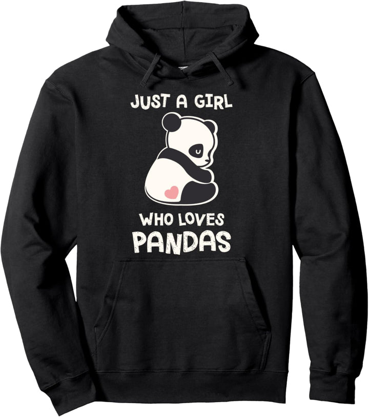 Just A Girl Who Loves Pandas Panda Lover Gift Pullover Hoodie