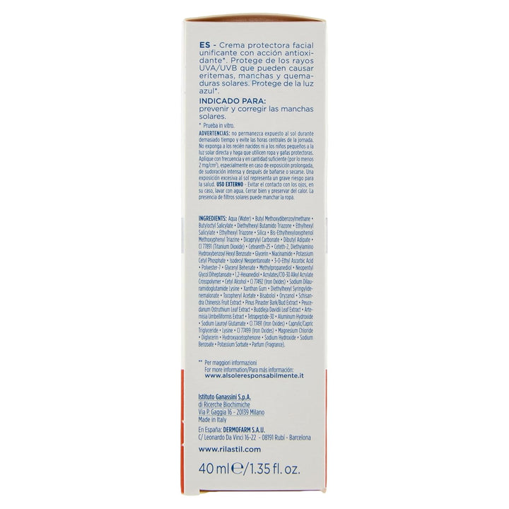 Rilastil Sun System - D-Clar Crema Fotoprotettiva Uniformante Light SPF50+,40ml