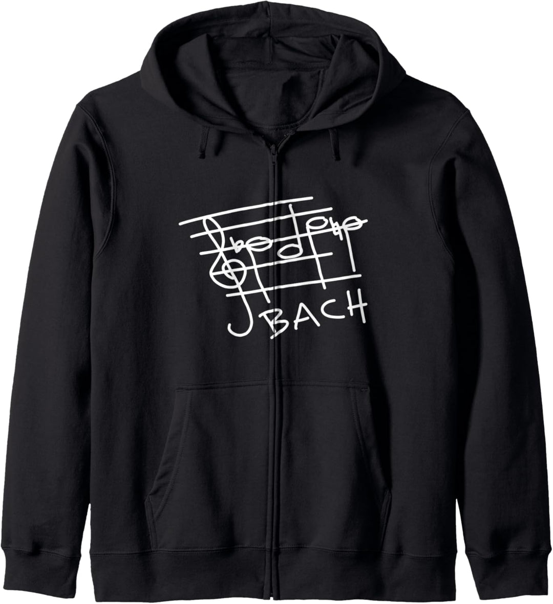 B-A-C-H Johann Sebastian Bach Noten-Design für Musik-Fans Kapuzenjacke