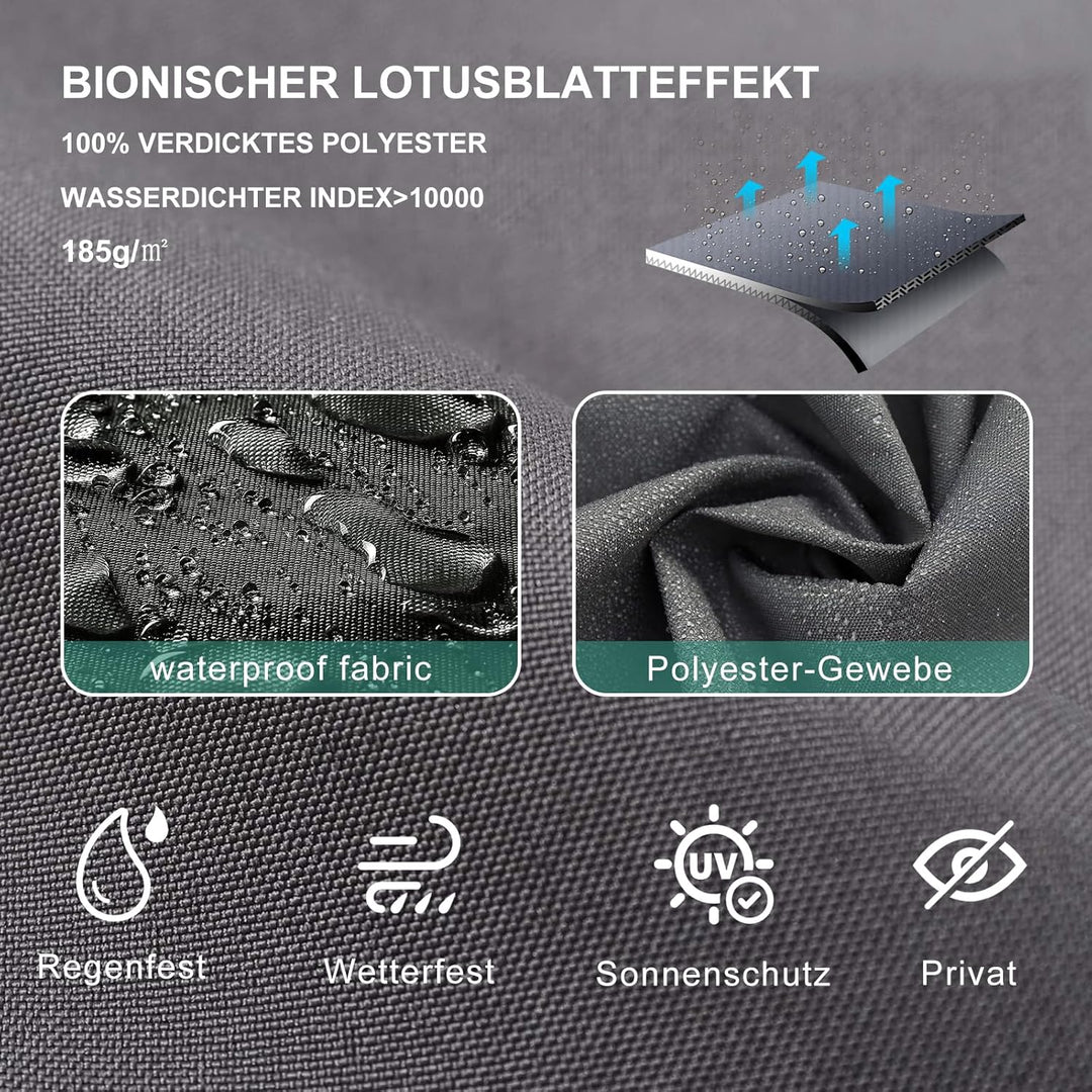 Balkon Sichtschutz Ohne Bohren, 85x400, Blickdichte Balkonverkleidung Balkonabdeckung Wetterfest UV-
