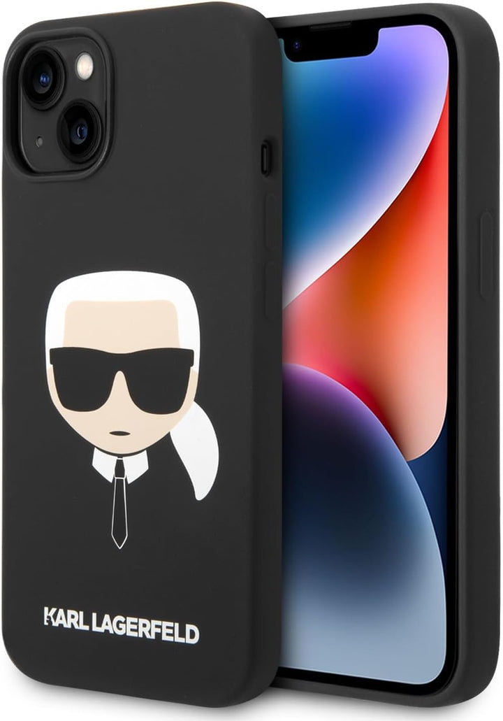 KARL LAGERFELD KLHCP14MSLKHBK hülle für 14 Plus 6,7" hardcase schwarz/Black Silicone Karl`s Head