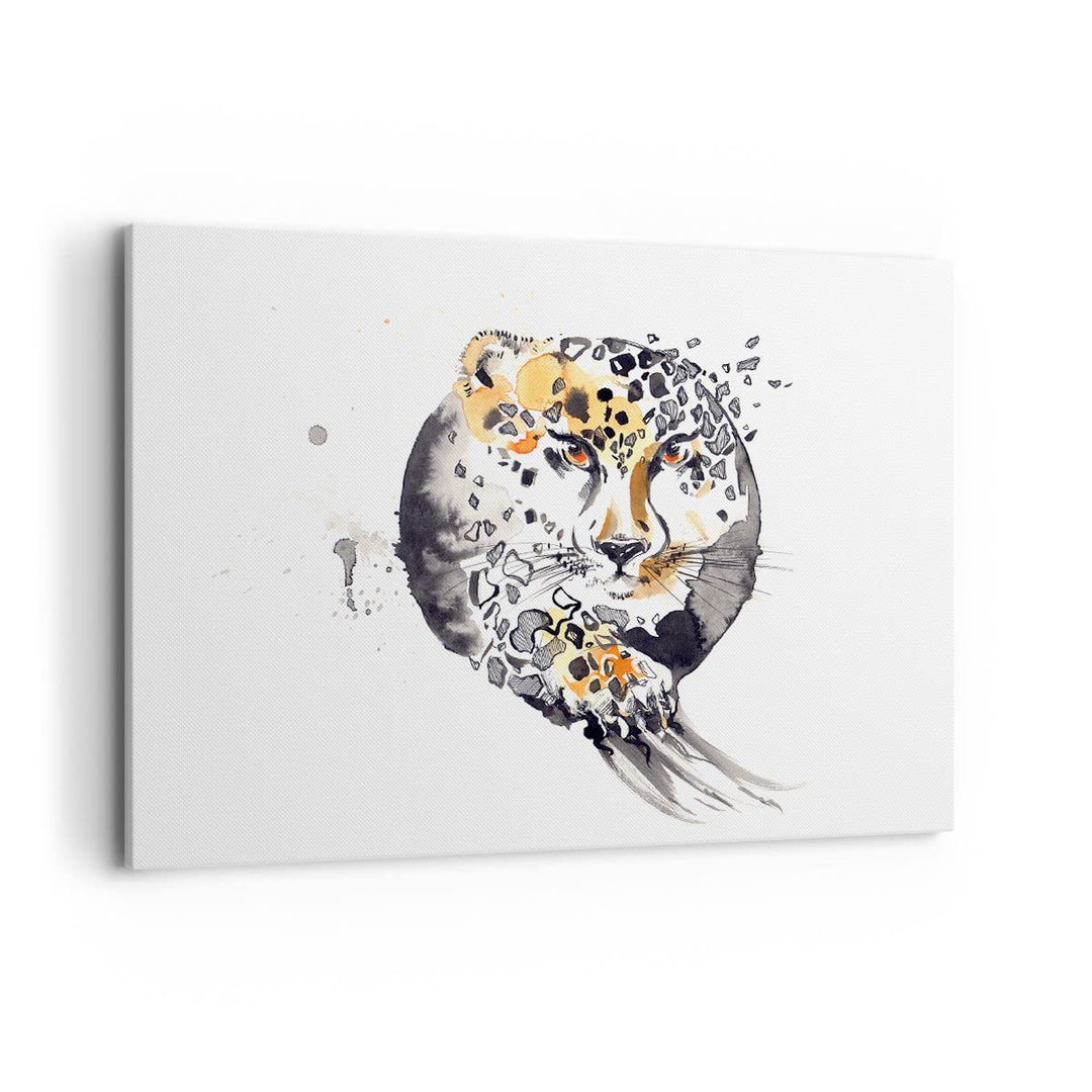 Bilder auf Leinwand 100x70cm Leinwandbild Katze Orb Tierwelt Geparden Gross Wanddeko Bild Schlafzimm