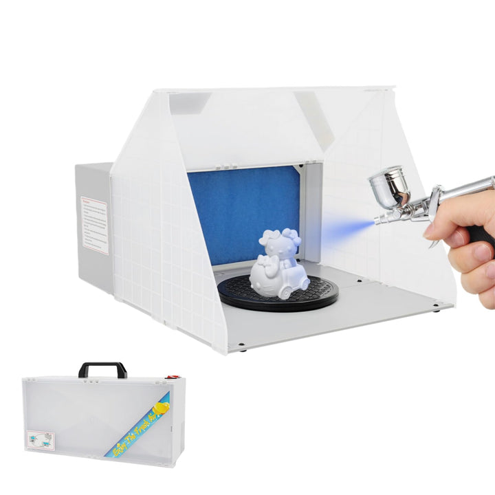 EU Airbrush Absauganlage, 3m³/min Airbrush Spray Booth Faltbar Portable mit Glasfaserfilter und Karu