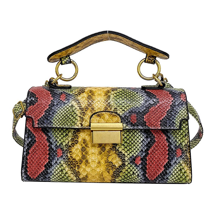 Coolives Damen Kleine Umhängetasche mit Krokodilledermuster Mini Handtasche aus PU-Leder Clutches Da