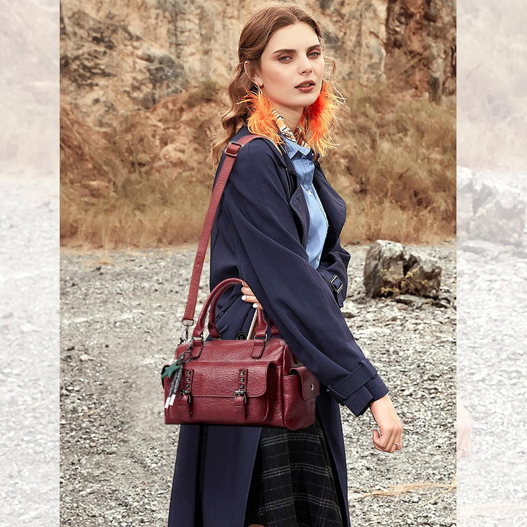 NICOLE &amp; DORIS Handtaschen Damen Umhängetasche Klein Tasche Frauen Schultertasche Retro Crossbody Ta