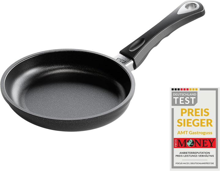 AMT Gastroguss Bratpfanne 20 cm Ø Schwenkpfanne 4 cm hoch, fester Stiel, nicht induktionsgeeignet, L