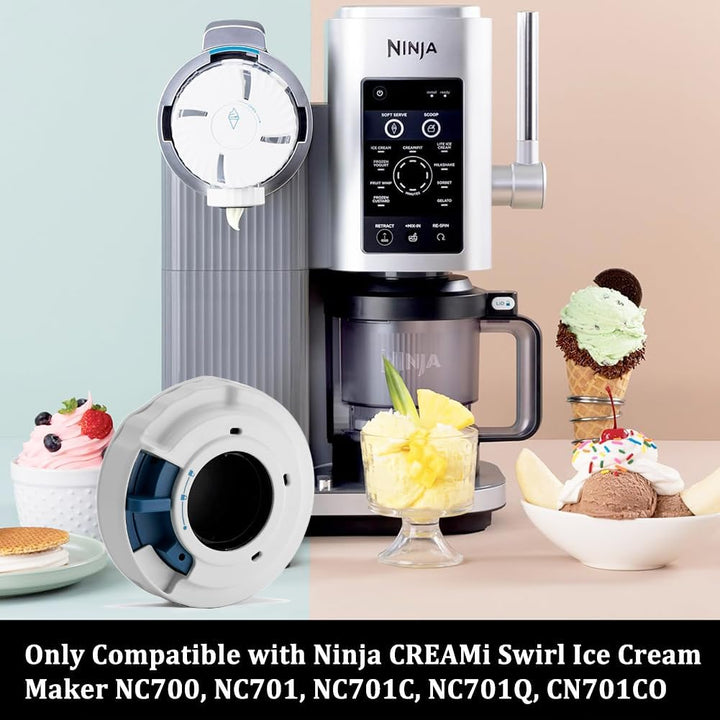 Ausgabedeckel und Pressmechanismus für Ninja Swirl by CREAMi NC701EU NC700EU, Dispense Lid &amp; Swirl P