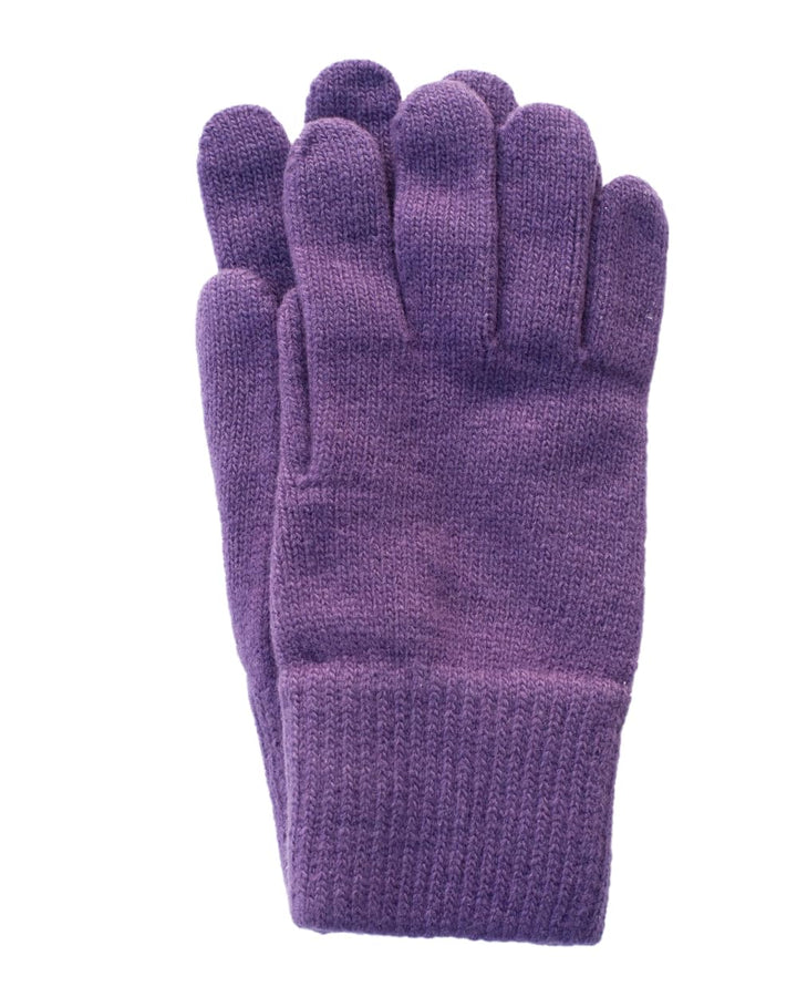 FosterNatur, Merino Damen Wollhandschuhe/Fingerhandschuhe, 100% Wolle Merino extrafein 7 Violett, 7