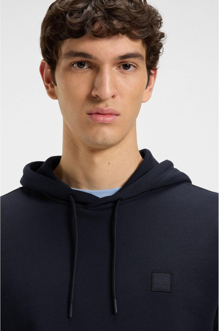 BOSS Herren Wetalk Hoodie aus Baumwoll-Terry mit Logo-Aufnäher S Dark Blue404, S Dark Blue404