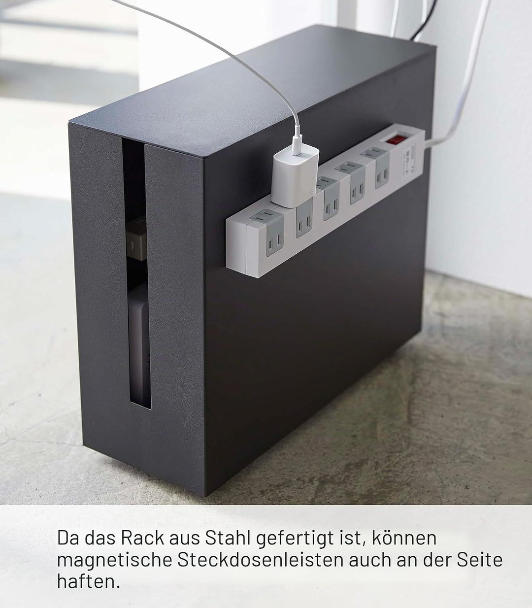 Yamazaki Tower Kabelabdeckungen, Metall, Schwarz, One Size One Size Schwarz, One Size Schwarz