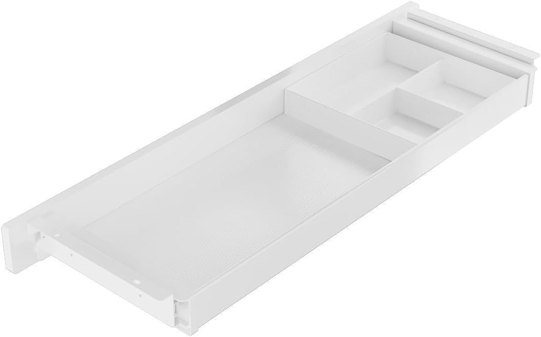 Spacetronik Schublade Unter Schreibtisch Weiss, Unterbauschublade mit 5 Fächern, stabile Untertisch