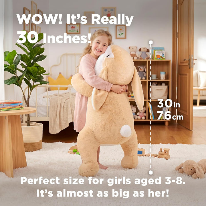 IKASA Gross Hase Stofftier Riesen Kuscheltier,78cm Gross Plüschtier Süsse Riesige Flauschige Weich J