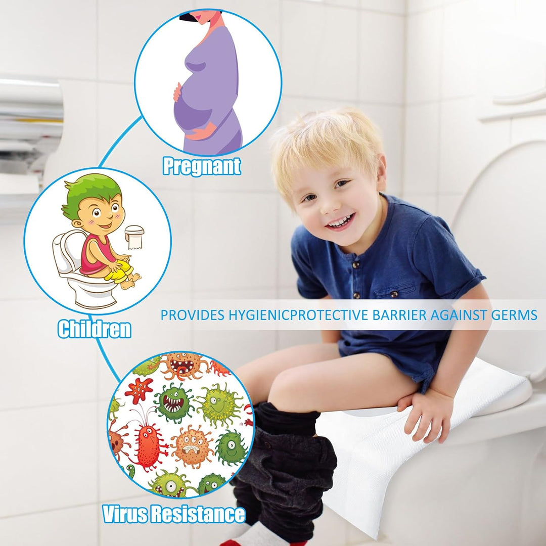 60 Stück Einweg Toilettenauflage, Einweg Toilette Auflage,Toiletten Sitzbezug für Kinder und Erwachs