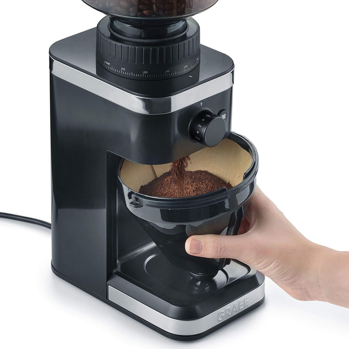 Graef CM502EU Kaffeemühle, 135, Edelstahl, schwarz