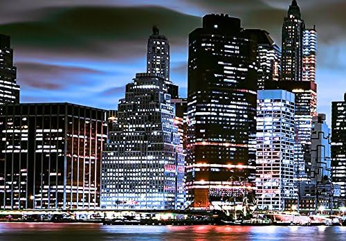 murando - Wandbilder XXL New York 90x30 cm 1 tlg - Wand Deko Vlies Leinwand Bilder Gross Wanddeko Wo
