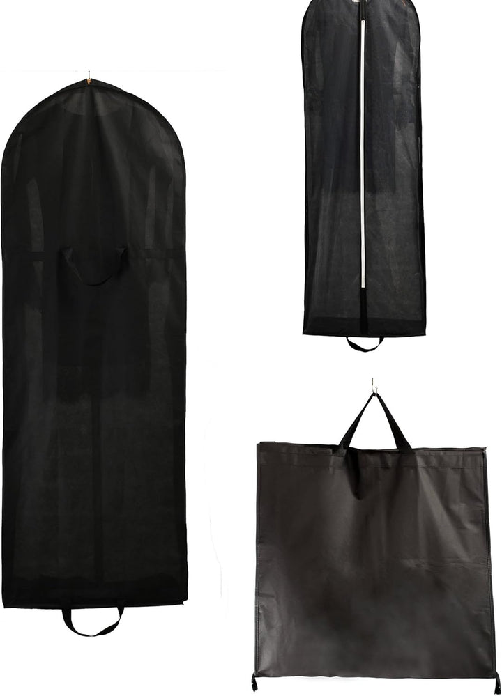 TUKA [5st.] Faltbar 150cm Atmungsaktiver Kleidersack mit Reissverschluss, Schutzhülle für Kleider/An