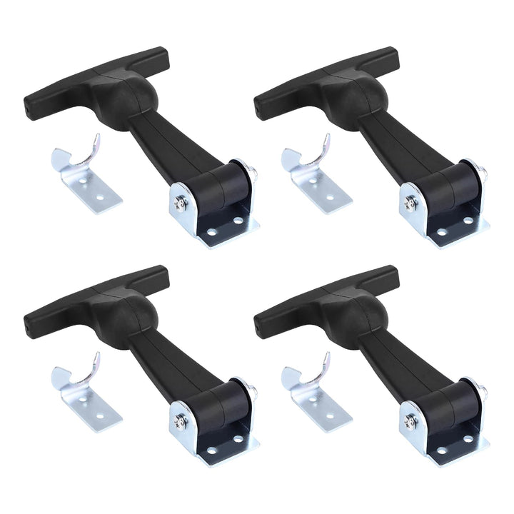 4X Elastischer Haubenhalter Gummi Haubenverschluss Metall T Griff Spannverschluss Gummi Halterung Mo