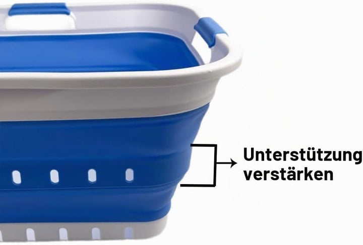 SAMMART 42L Faltbarer Wäschekorb aus Kunststoff – Faltbarer Pop-Up-Aufbewahrungsbehälter/Organizer –