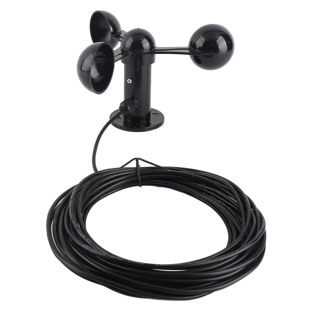PUSOKEI Dreischalen-Anemometersensor 0-3,8 V |Windgeschwindigkeitsdetektor mit 8 M Kabel Zur Aussenü