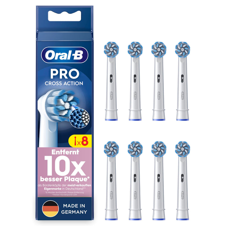 Oral-B Pro Sensitive Clean Aufsteckbürsten für elektrische Zahnbürste, 8 Stück, sanfte Zahnreinigung