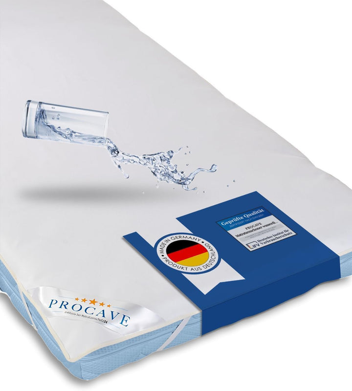 PROCAVE® Matratzenschoner 90x220 cm wasserdicht | Atmungsaktiver Matratzentopper mit Nässeschutz | I