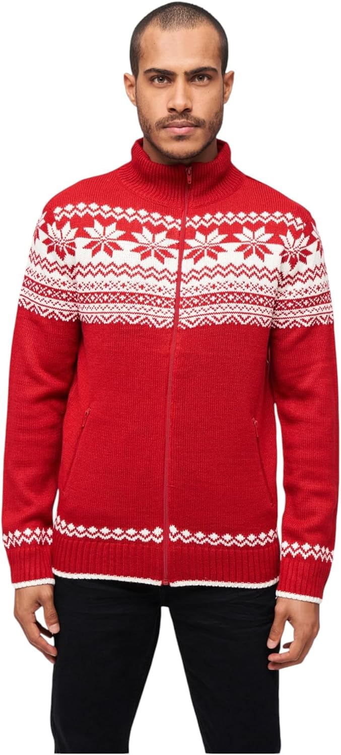 Brandit Herren Norwegian Cardigan Strickjacke S Rot, S Rot