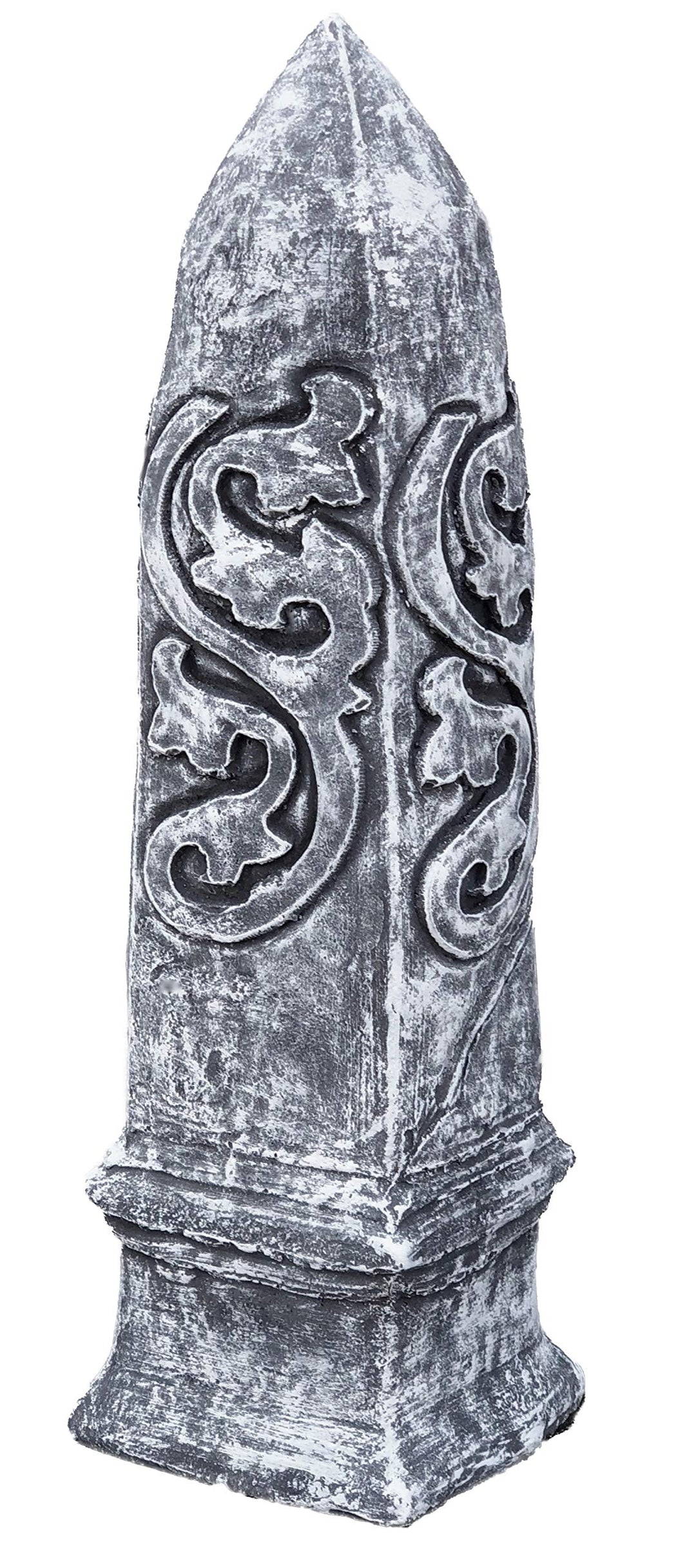 Steinskulptur Steinfigur Obelisk, Frost- und wetterfest, massiver Steinguss