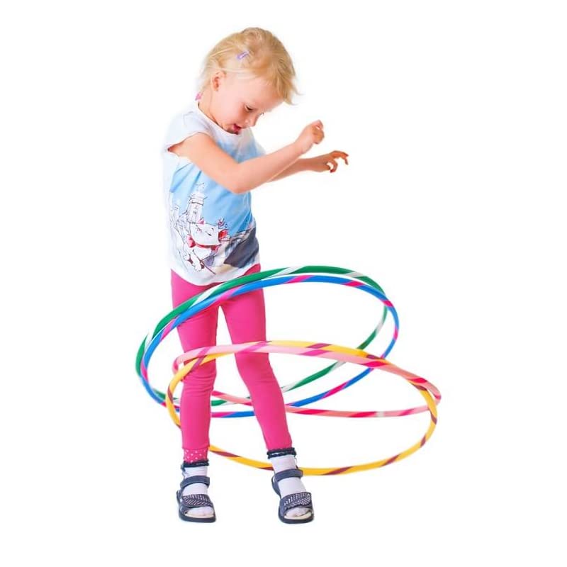 HOOPOMANIA Bunter Kinder Hula Hoop [Ø60cm - Ø80cm] Hula Hoop für Kinder in vielen Farben Ø70cm Weiss