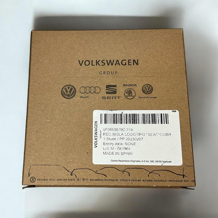 Seat 5F0853679C27A Emblem Cupra Zeichen vorn Kühlergrill Logo Tuning Emblem Kupfer