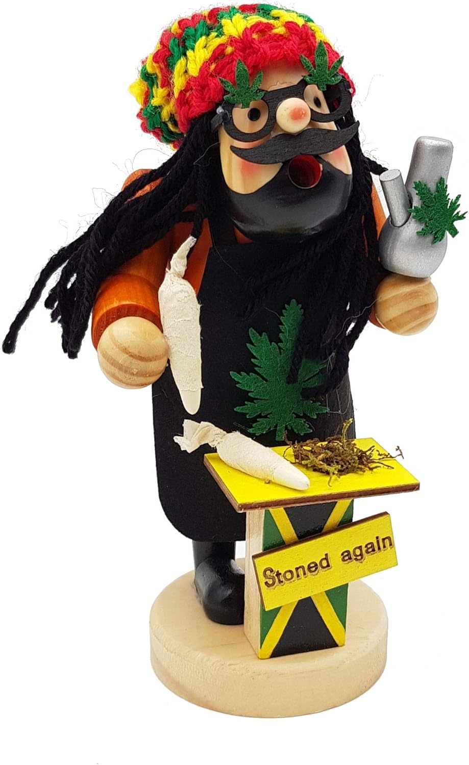 Wichtelstube-Kollektion Räuchermann Räuchermännchen Räucherfigur 18cm Kiffer Jamaika
