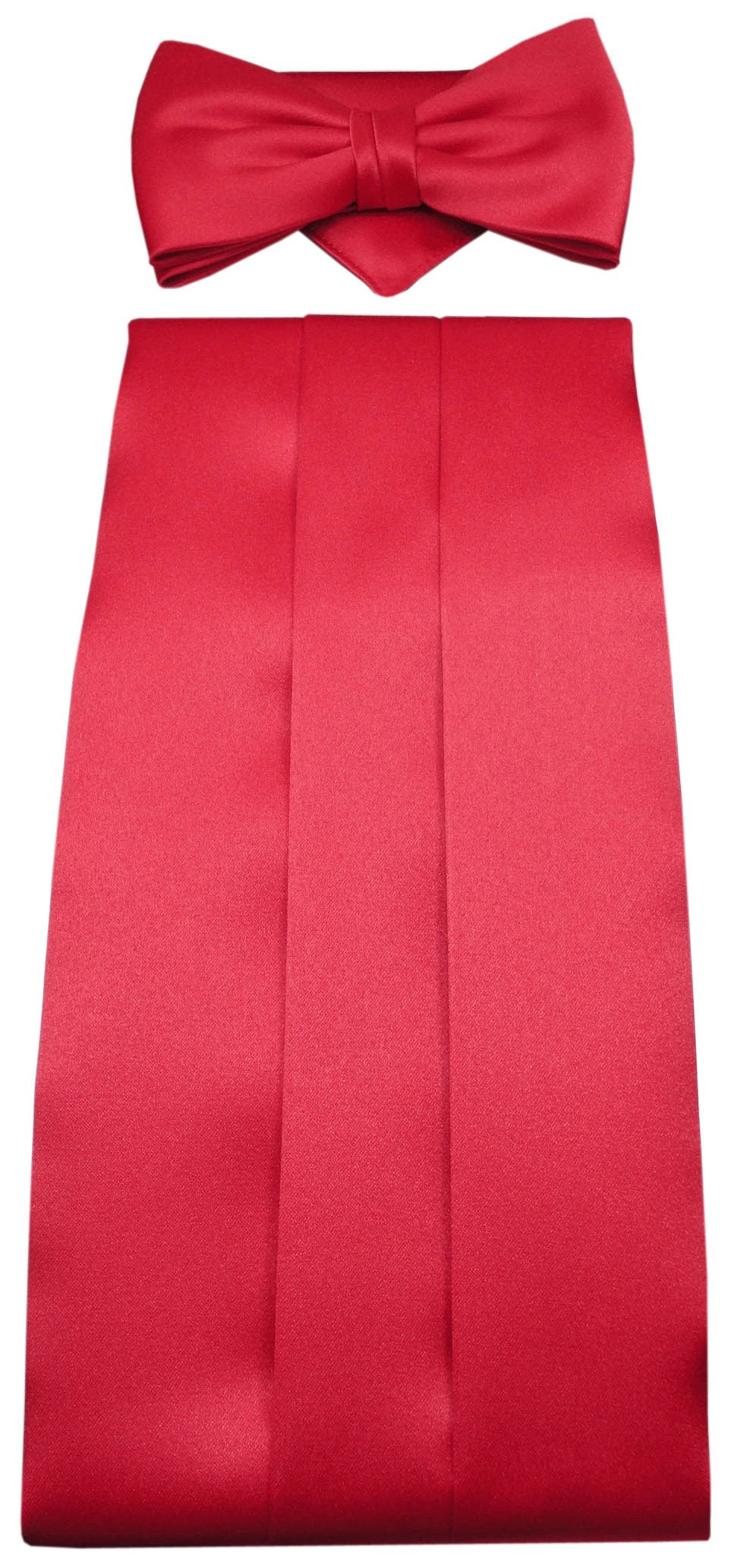 TigerTie Kummerbund Einstecktuch Fliege in verschiedenen Farben - Schärpe Leibbinde Rot, Rot