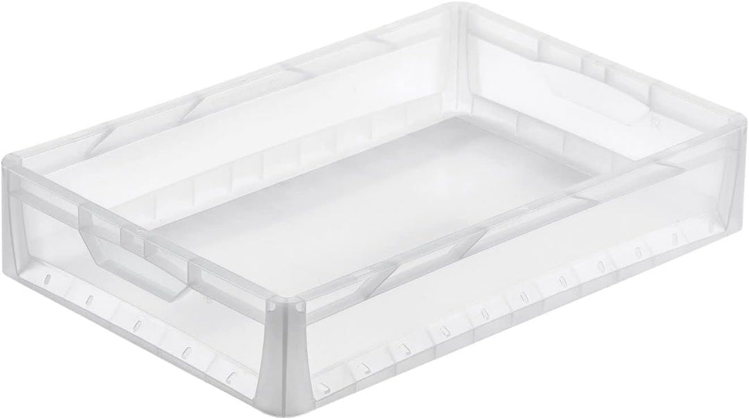 PROREGAL SuperSparSet 5x Transparenter Eurobehälter LightLine mit offenem Griff | HxBxT 12x40x60cm |