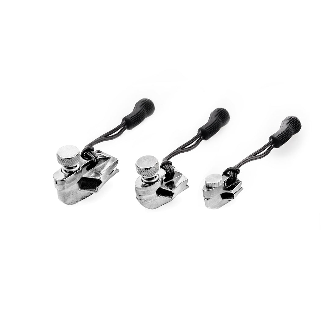 munkees® Reissverschluss Zipper Reparatur Set [3 St. Silber - Universell anwendbar & kinderleicht -