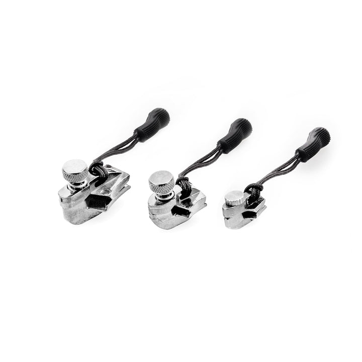 munkees® Reissverschluss Zipper Reparatur Set [3 St. Silber - Universell anwendbar & kinderleicht -