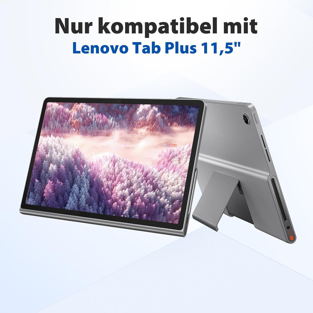 DoohowCase Hülle mit Tastatur für Lenovo Tab Plus (TB351FU) 11.5 Zoll 2024, Bluetooth QWERTZ Tastatu