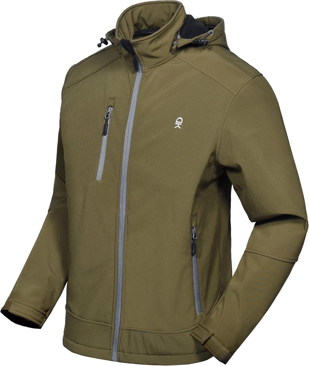 Little Donkey Andy Softshelljacke für Herren mit abnehmbarer Kapuze, Fleecefutter und Wasserabweisen